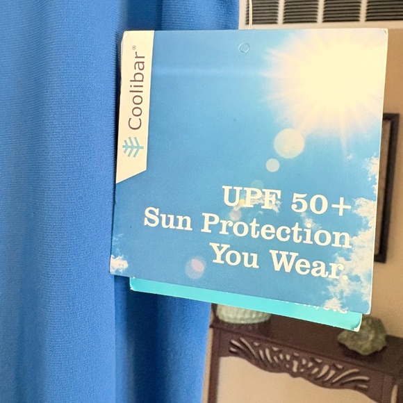 NWT Coolibar Blue Deep Water Swim Tights UPF 50 Sun Protection Womens XXL - Picture 3 of 3